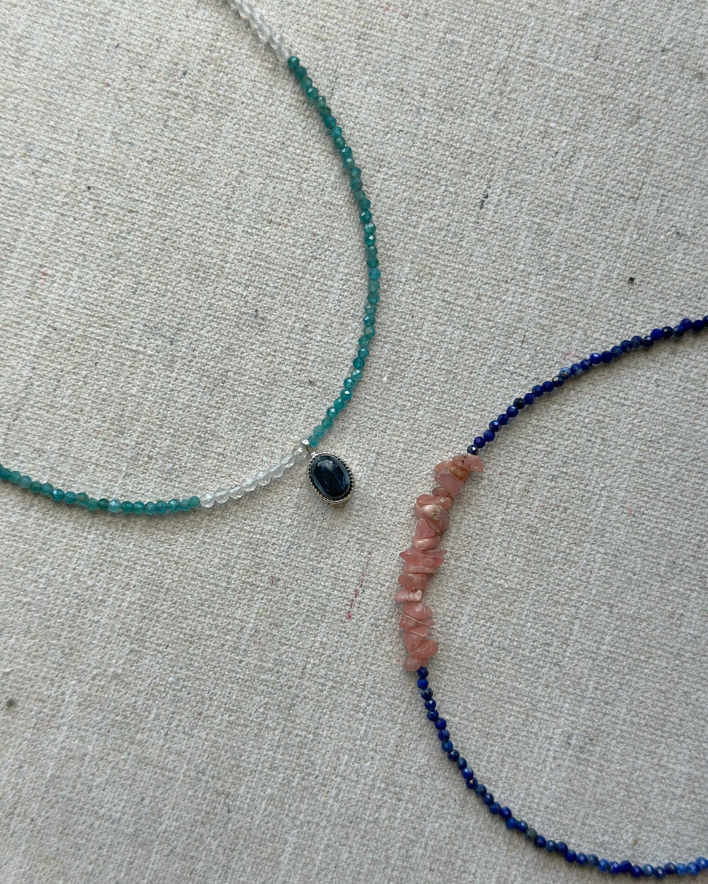 Apatite Beaded And Pietersite Necklace