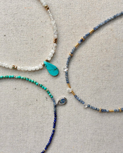 Moonstone Beaded And Turquoise Necklace