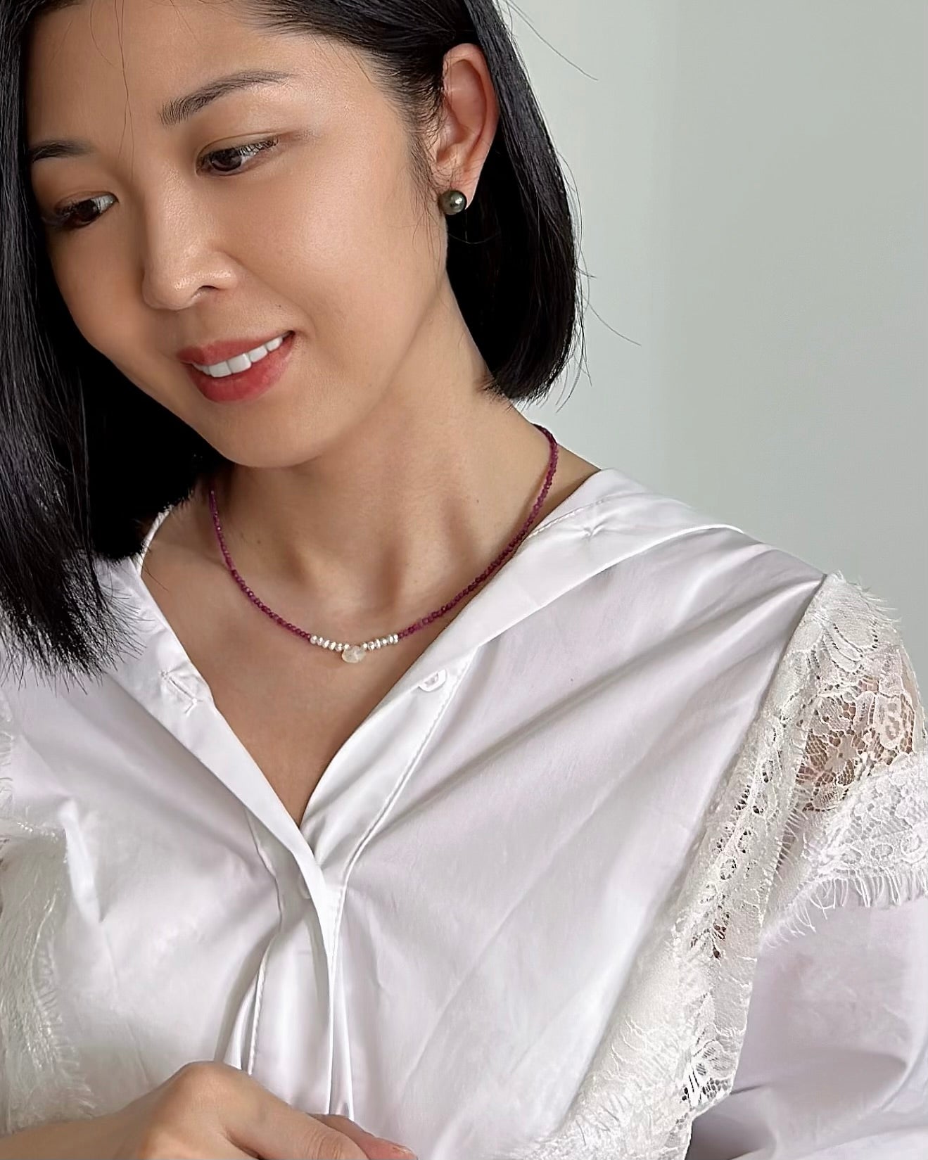 18K Solid Real Gold Tahiti Pearl 9-10mm Ear Stud