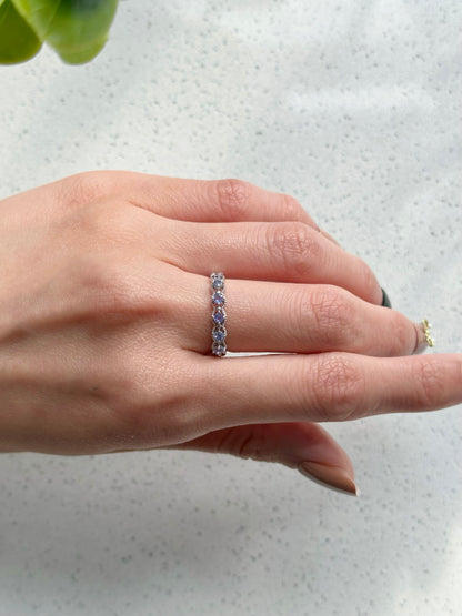 Tanzanite Adjustable Sterling Silver Ring