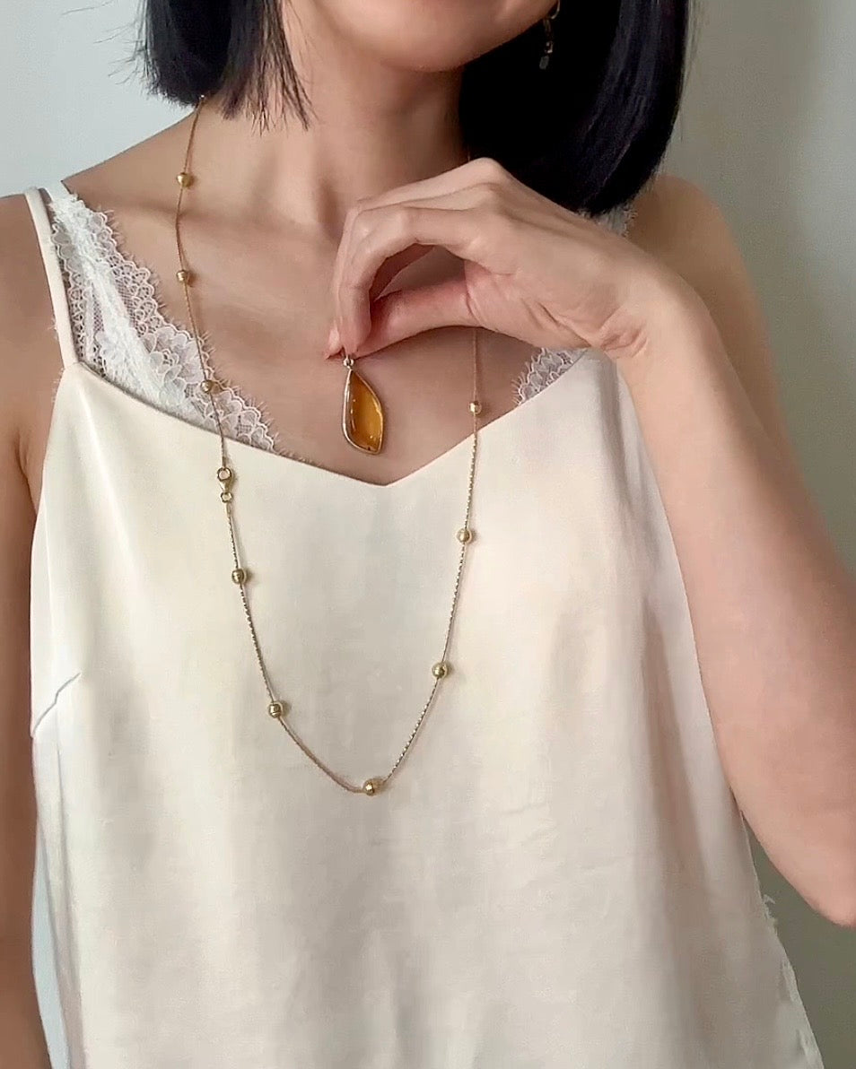 Baltic Yellow Amber Sterling Silver Pendant