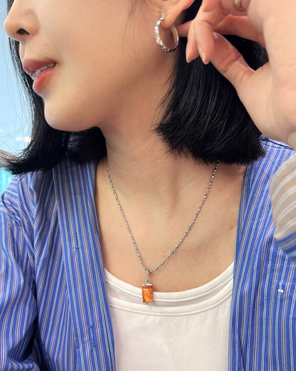 Baltic Honey Amber Sterling Silver Pendant