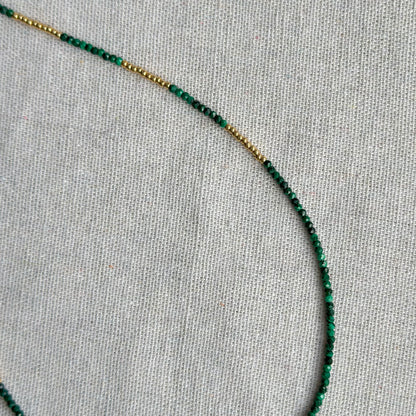 Two-way Malachite And Freshwater Pearl Beaded Necklace