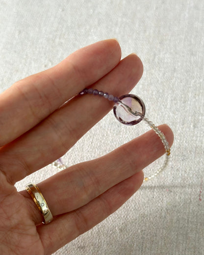 Ametrine And Citrine Beaded Bracelet