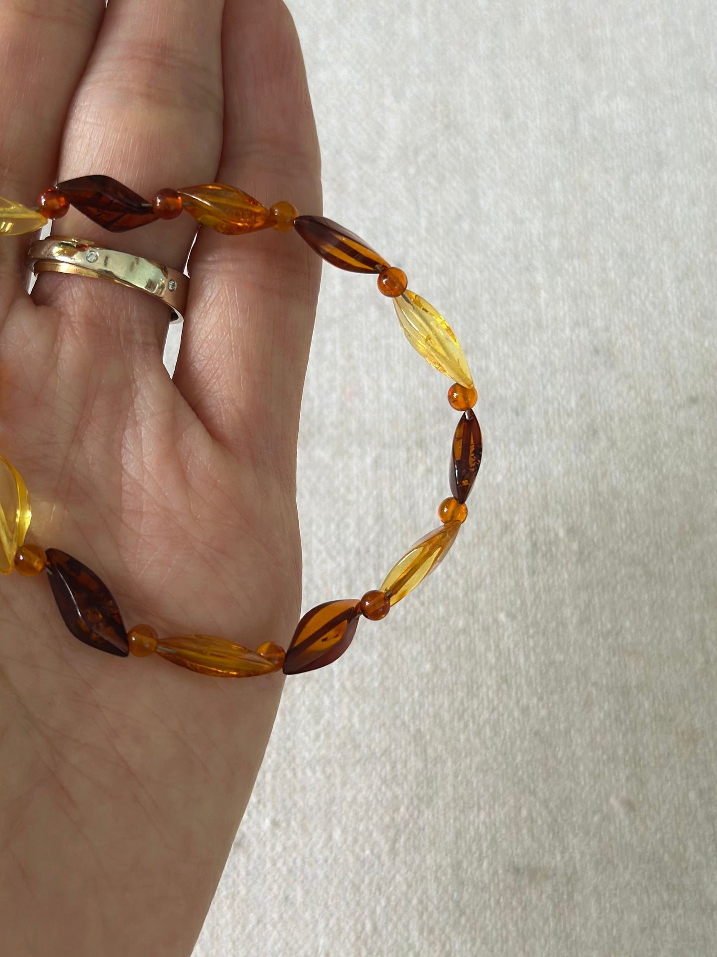 Amber Beaded Bracelet