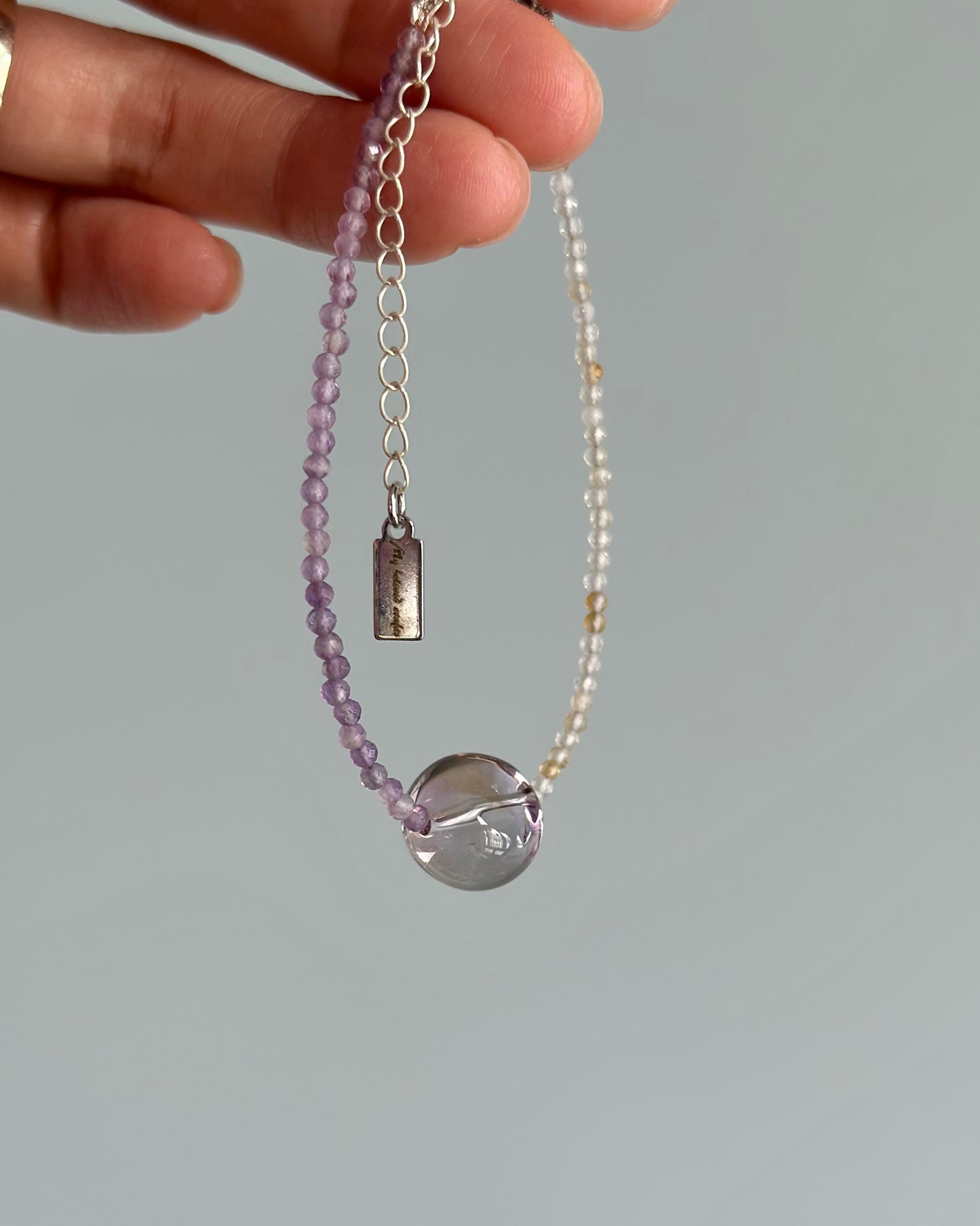 Ametrine And Citrine Beaded Bracelet
