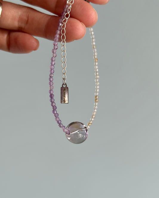 Ametrine And Citrine Beaded Bracelet
