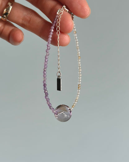 Ametrine And Citrine Beaded Bracelet