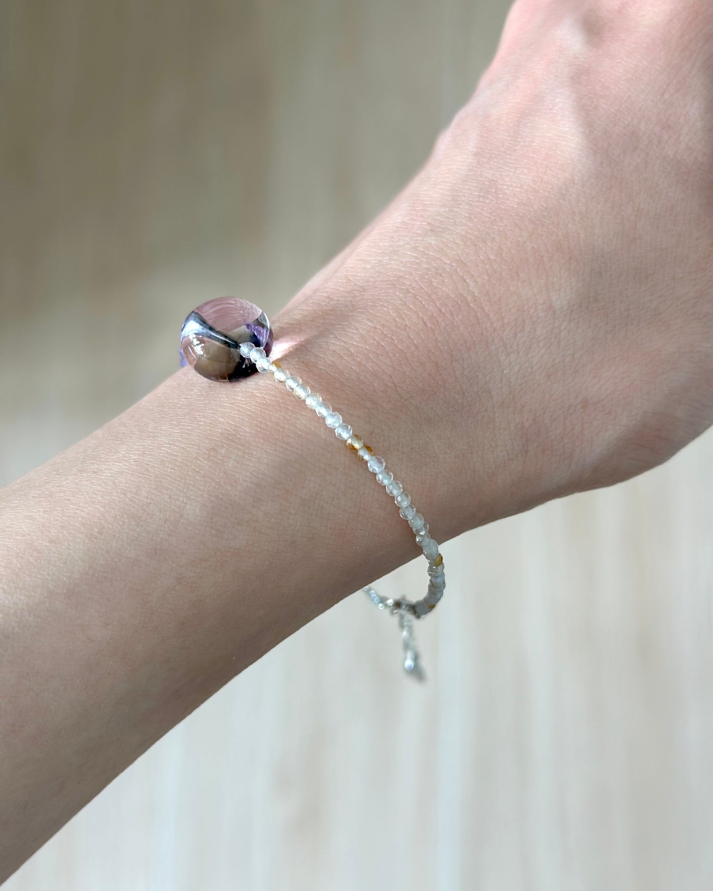 Ametrine And Citrine Beaded Bracelet