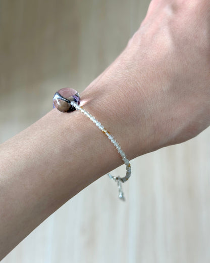 Ametrine And Citrine Beaded Bracelet