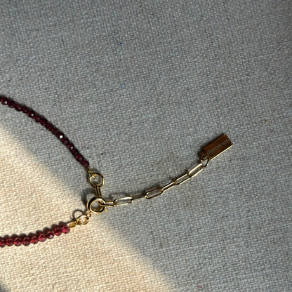 Garnet And Strawberry Quartz Beaded Bracelet