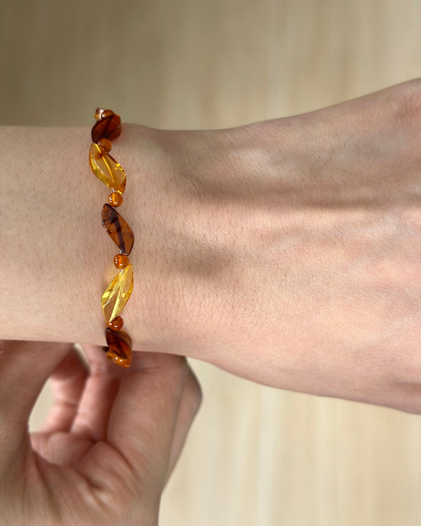 Amber Beaded Bracelet