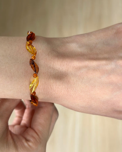 Amber Beaded Bracelet