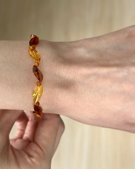 Amber Beaded Bracelet