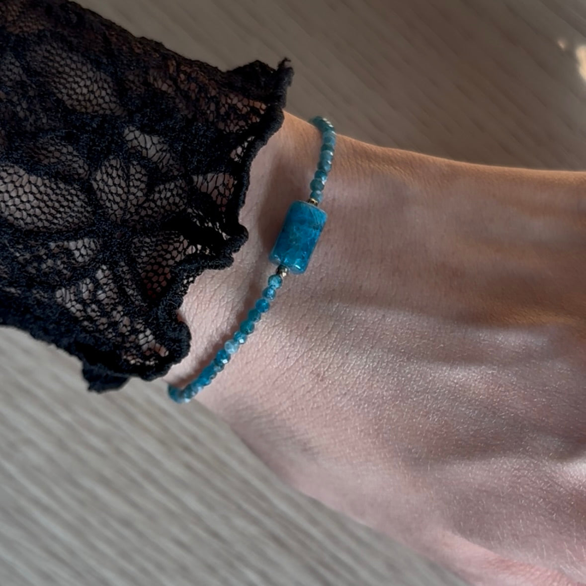 Apatite Beaded Bracelet