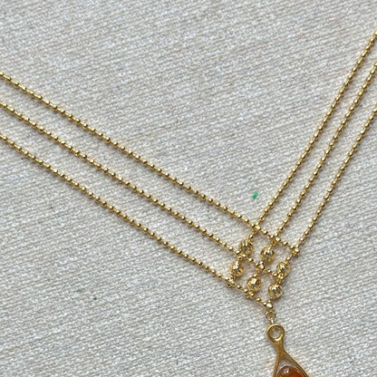 Amber Cross Front Gold-plated Choker Necklace