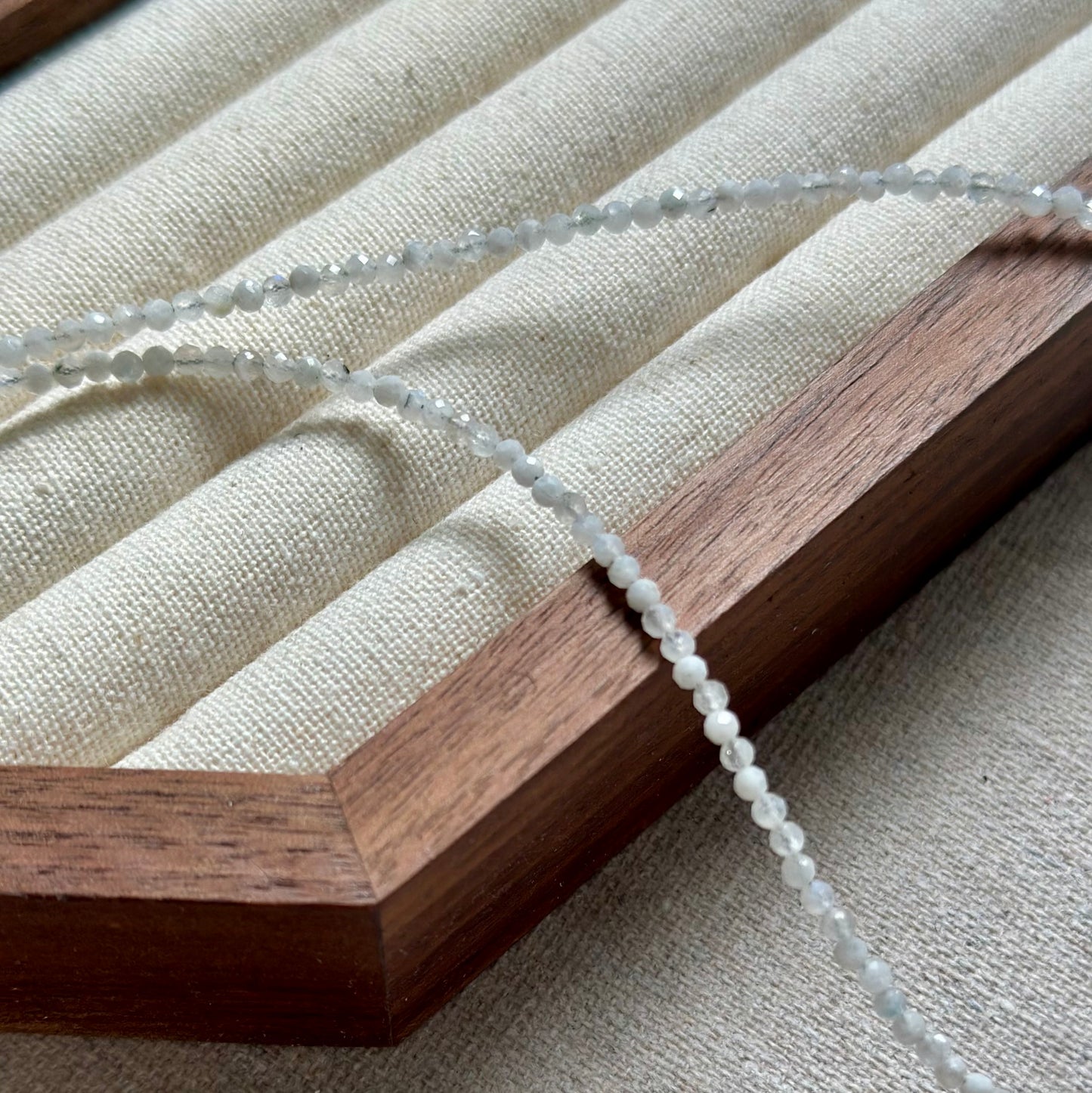 Malachite And Moonstone Beaded Necklace