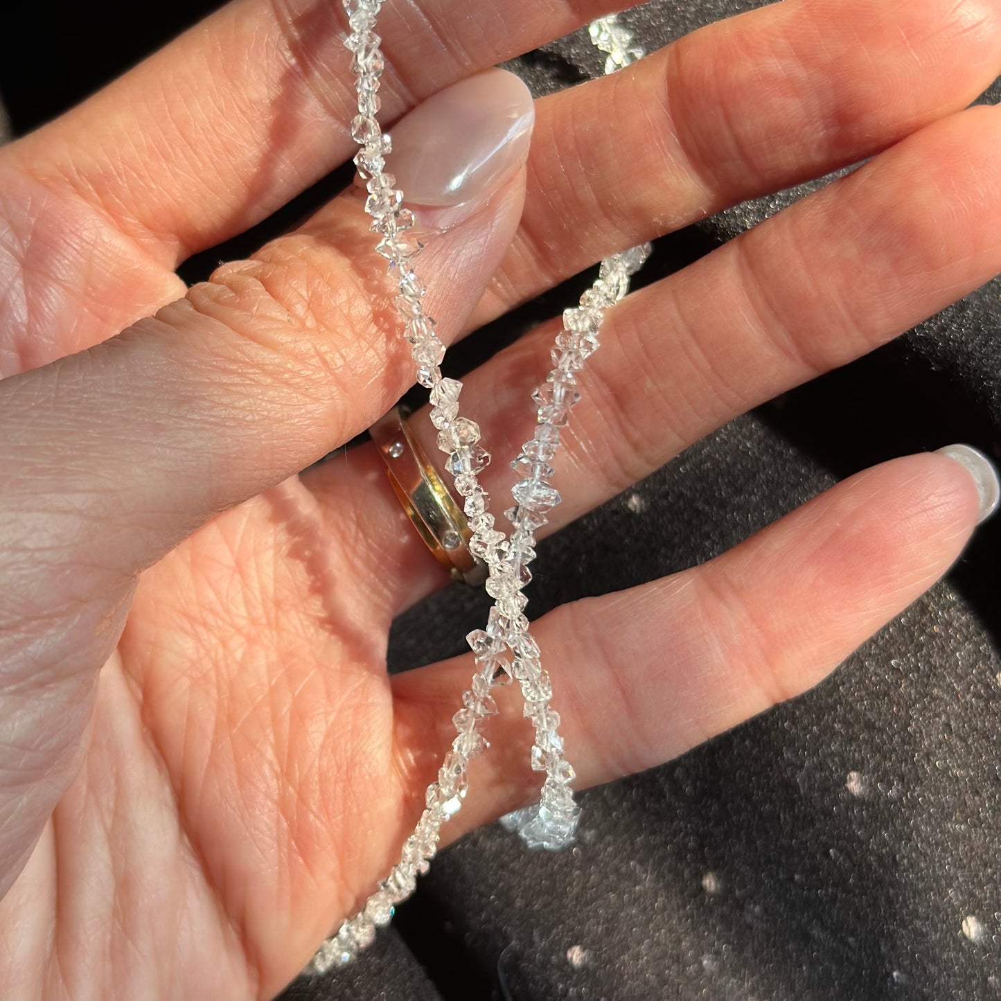 Herkimer Diamond Beaded Necklace