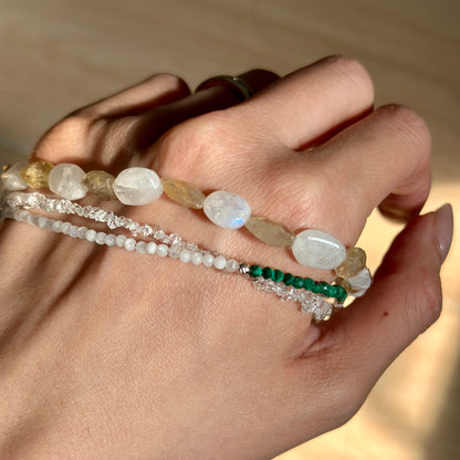 Citrine And Moonstone Beaded Necklace