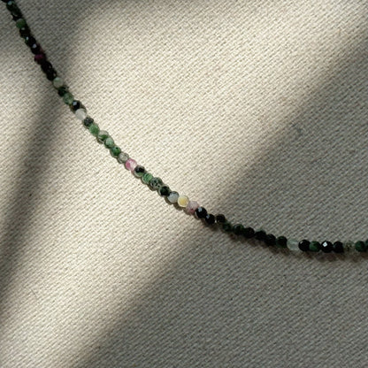 Ruby Zoisite And Freshwater Pearl Beaded Necklace