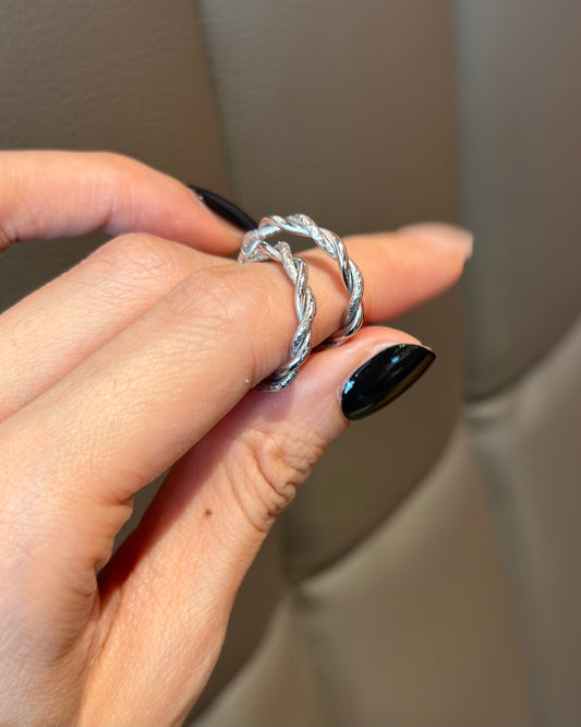 Italian Sterling Silver Twisted Ear Hoop