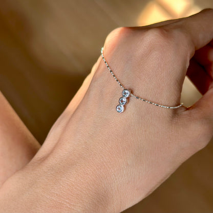 Topaz Bezel Drop Sterling Silver Necklace