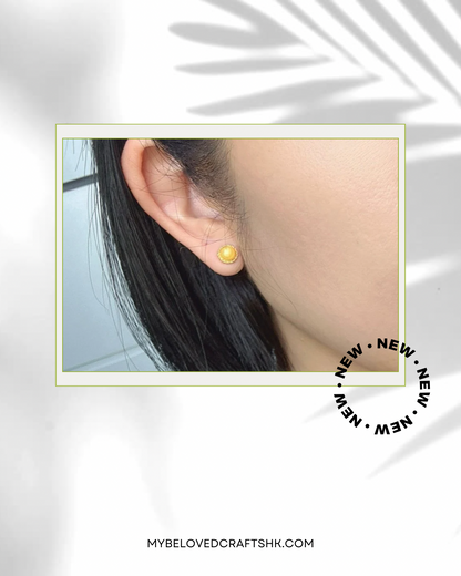 Poland Amber Gold-plated Ear Stud