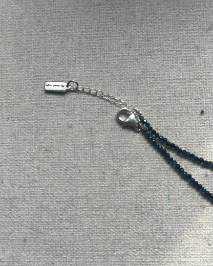 Sapphire Beaded And Detachable Prehnite Necklace