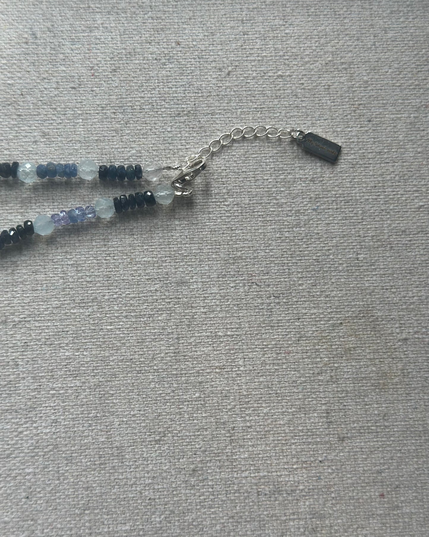 Sapphire Mixed Aquamarine And Lapis Beaded Necklace