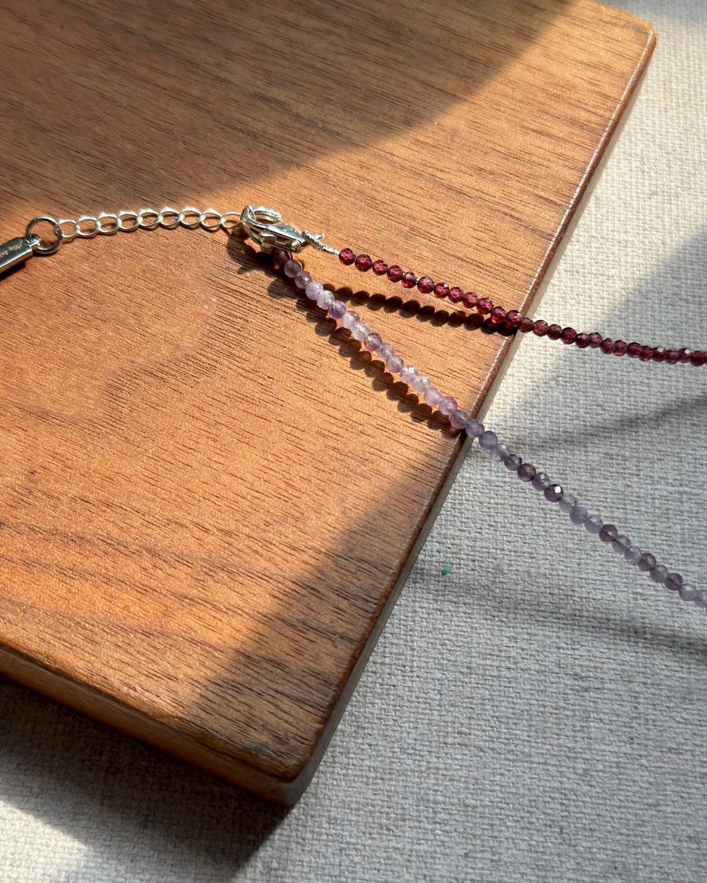 Garnet Mixed Amethyst And Freshwater Pearl Beaded Necklace