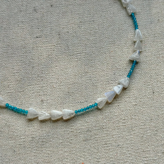 Apatite And Moonstone Beaded Necklace