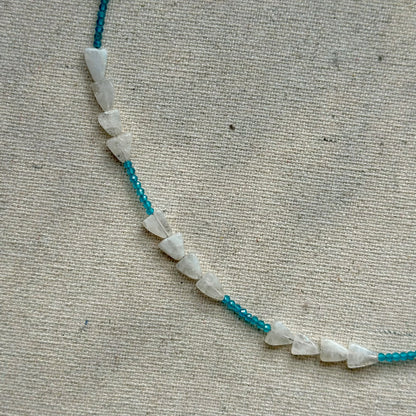 Apatite And Moonstone Beaded Necklace