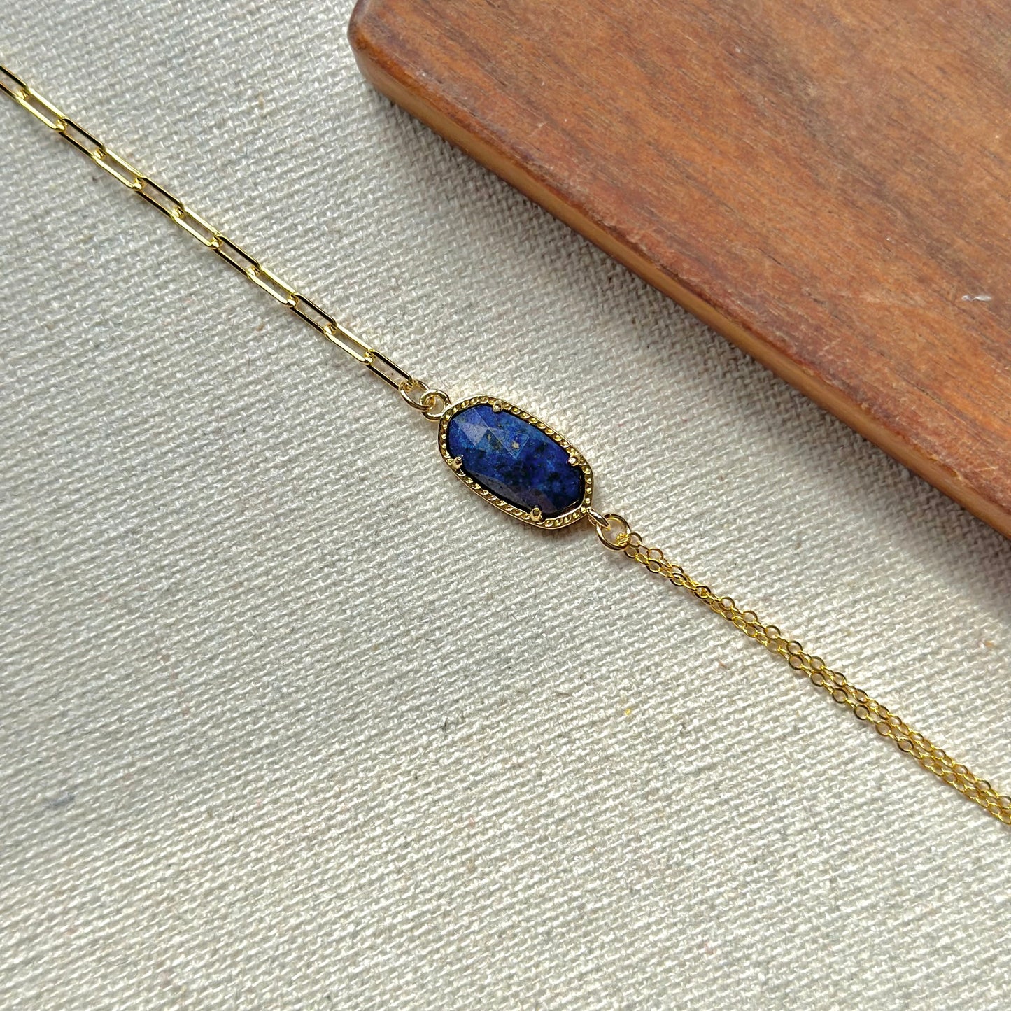 Lapis Gold-plated Sterling Silver Bracelet