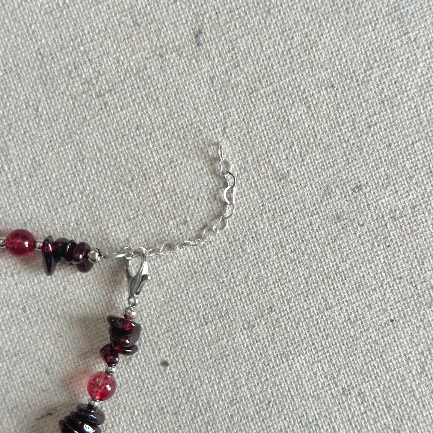 Garnet With Strawberry Quartz And Baroque Pearl Beaded Bracelet