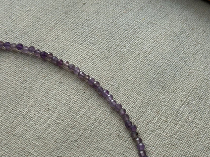 Amethyst And Clear Quartz Beaded Necklace