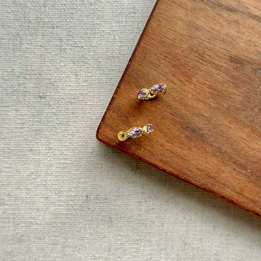 Amethyst Gold-plated Ear Cuff