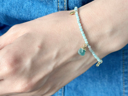 Amazonite Beaded And Apatite Bracelet