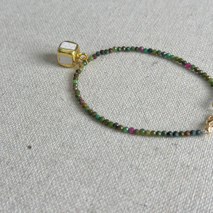 Ruby Zoisite Beaded And Howlite Bracelet