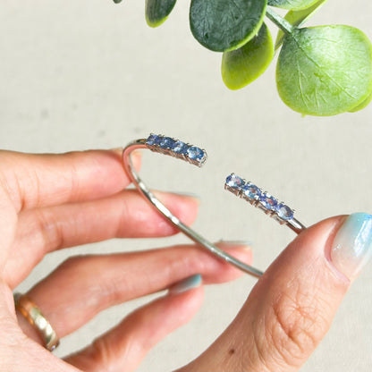 Tanzanite Sterling Silver Bangle