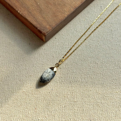 Dentritic Agate Gold-plated Necklace