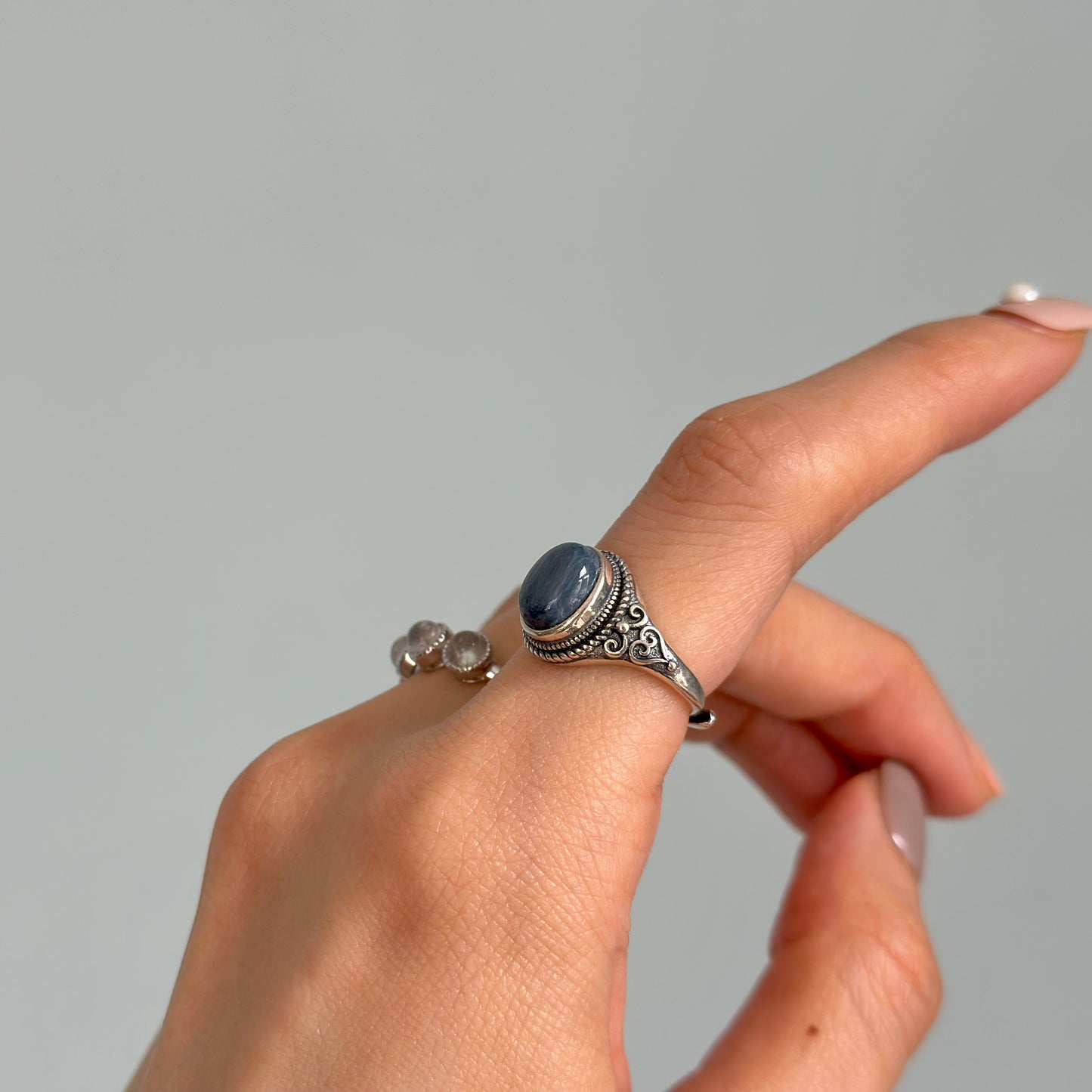 Pietersite Vintage-inspired Adjustable Sterling Silver Ring