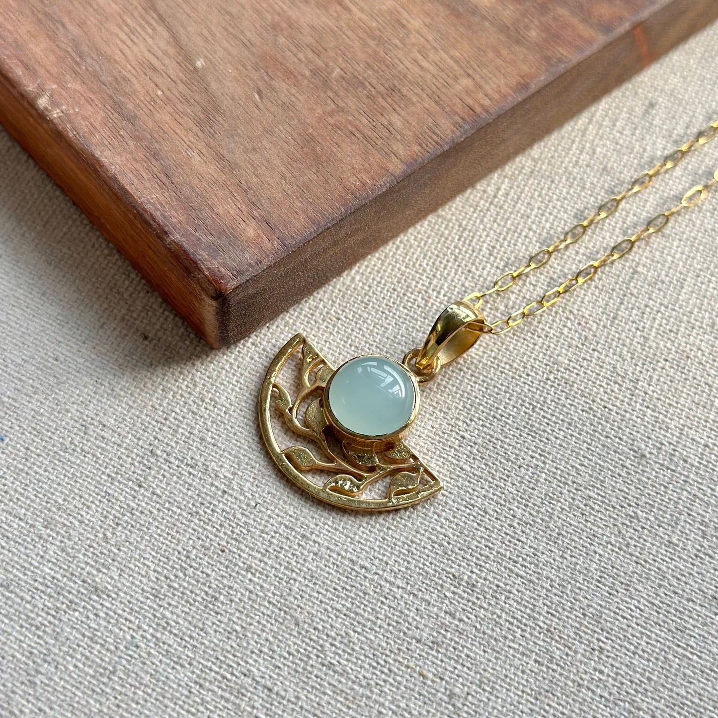 Chalcedony Gold-plated Sterling Silver Necklace