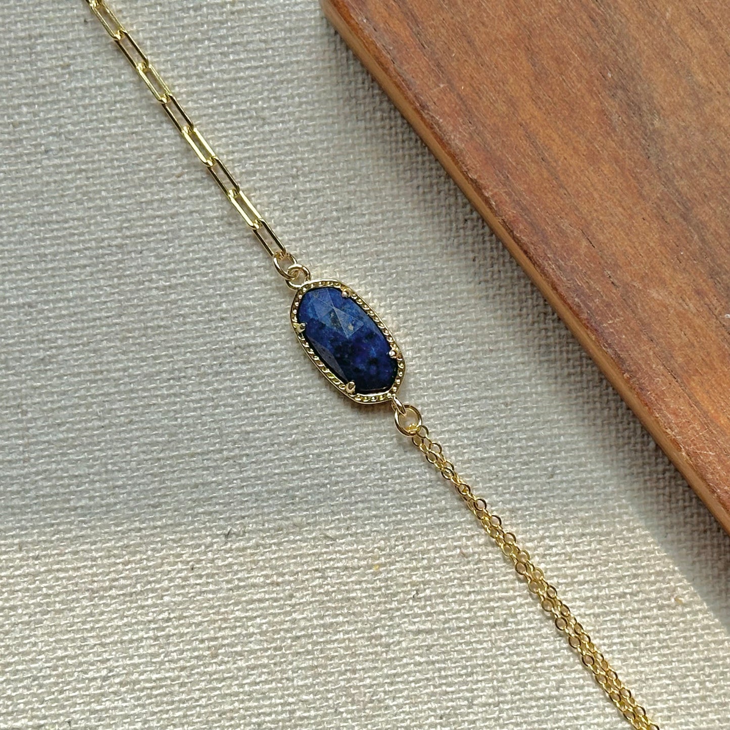 Lapis Gold-plated Sterling Silver Bracelet