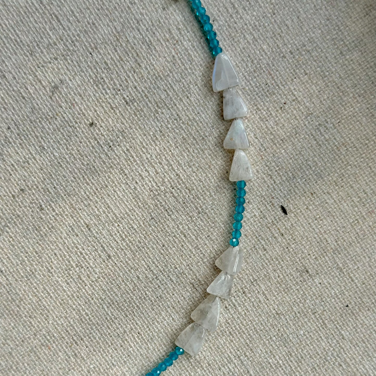 Apatite And Moonstone Beaded Necklace