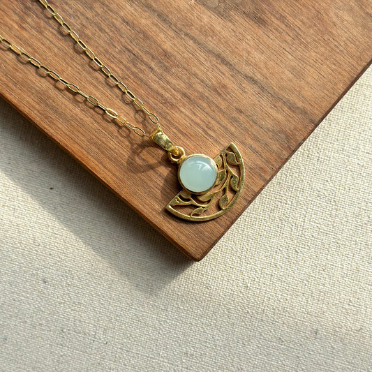 Chalcedony Gold-plated Sterling Silver Necklace