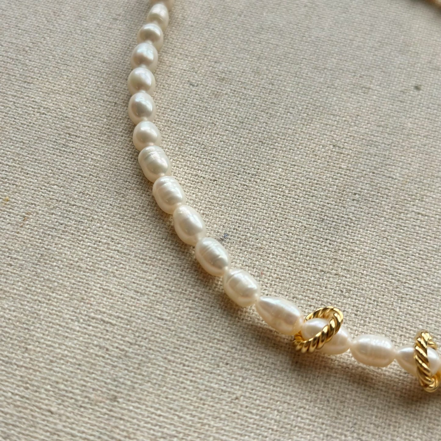 Baroque Pearl Beaded Asymmetric Necklace