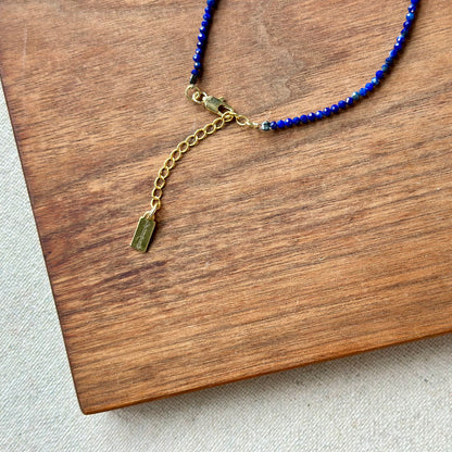 Lapis And Howlite Beaded Bracelet