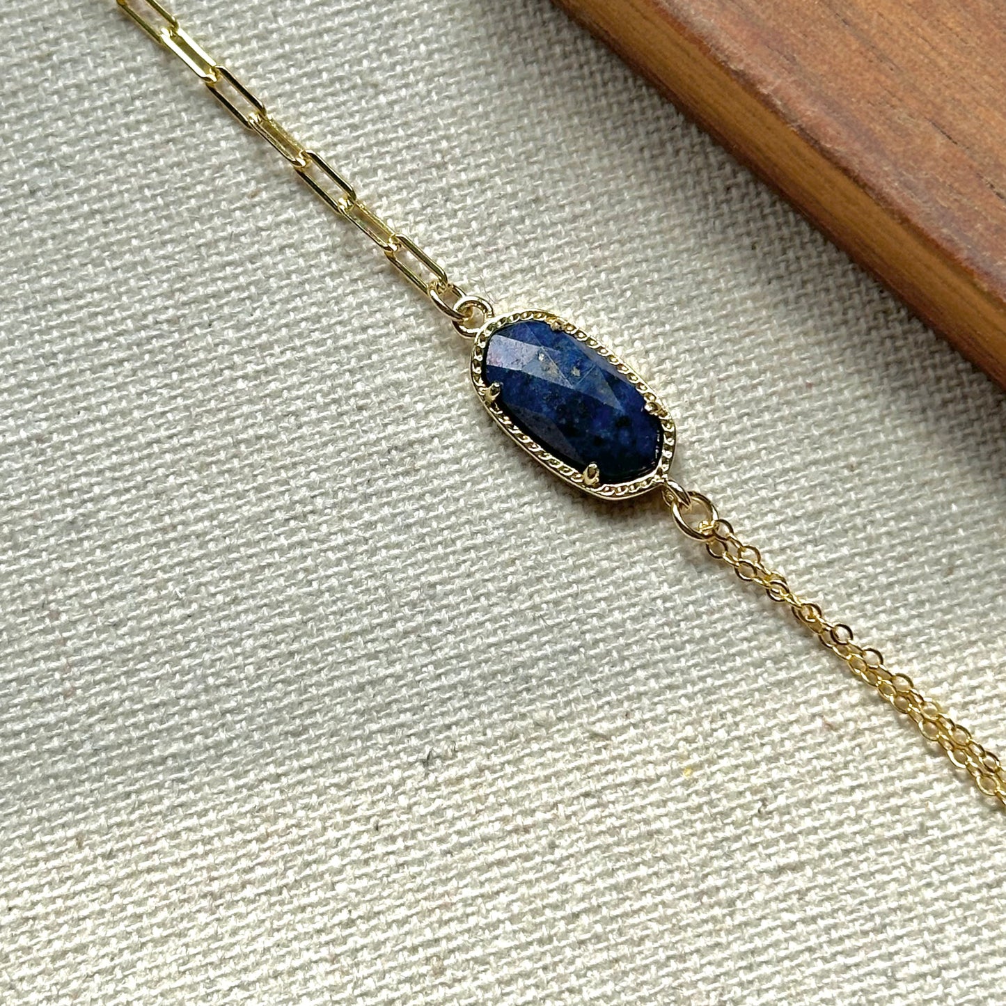 Lapis Gold-plated Sterling Silver Bracelet