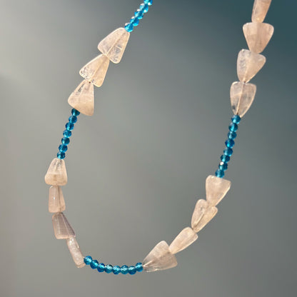 Apatite And Moonstone Beaded Necklace