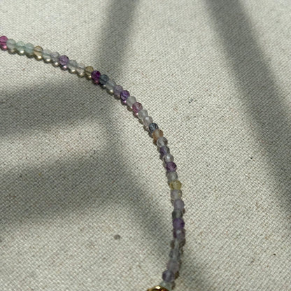 Fluorite Beaded Detachable Amethyst Beaded Necklace